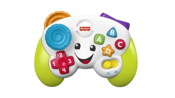Fisher-Price Controller Gioca & Impara Ridi & Impara, Joystick Giocattolo Musicale per l’Infanzia con Luci e Contenuti Educativi, Giocattolo per Bambini 6-36 mesi, Edizione UK-Inglese , FWG12