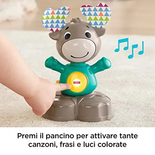 Fisher-Price- Parlamici Baby Alce Dondolina Giocattolo Educativo con Luci,… - immagine 3