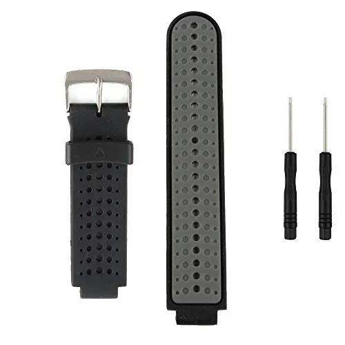 Fit-power Cinturino di Ricambio per smartwatch Garmin Forerunner Black&Grey Vendita calda - immagine 2