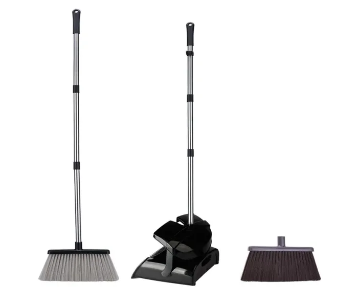 FITODO Scopa e Paletta con Coperchio-121 cm Altezza Complessiva Pali in Nero Sconti