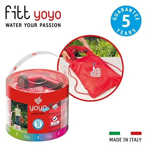 FITT YOYO Go Tubo Acqua da Giardino Estensibile per Irrigazione 10m, Rosso - immagine 2