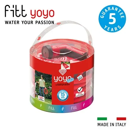 FITT YOYO Go Tubo Acqua da Giardino Estensibile per Irrigazione 10m, Rosso - immagine 3