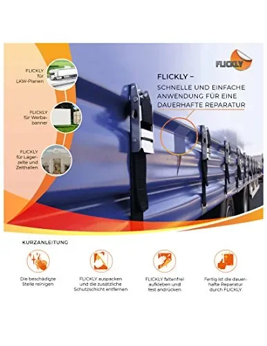 Flickly Toppe autoadesive per riparazioni di teloni, in set ultramarineblau Saldi - immagine 2