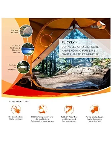 Flickly Toppe autoadesive per riparazioni di teloni, in set ultramarineblau Saldi - immagine 3