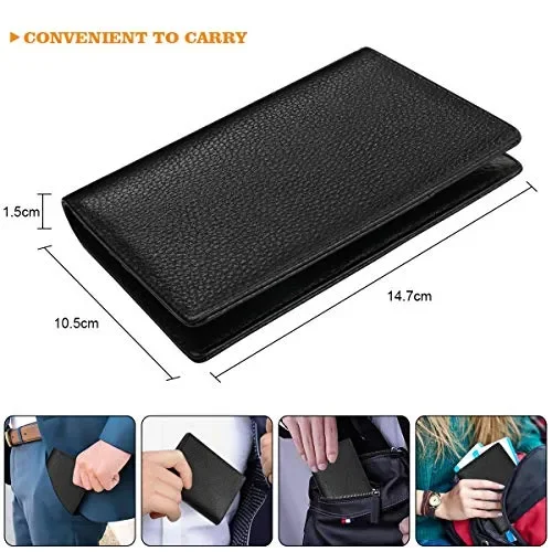 flintronic Porta Passaporto, Custodia Passaporto #7 Nero+2 Etichetta Bagaglio - immagine 3