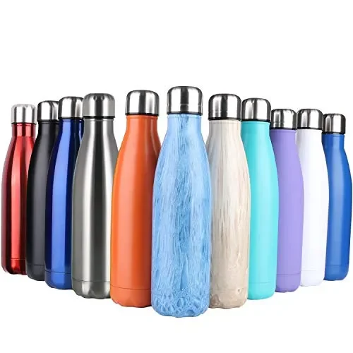 flintronic Portatile Borraccia in Acciaio Inox, Termica Bottiglia #1 Nero - immagine 2