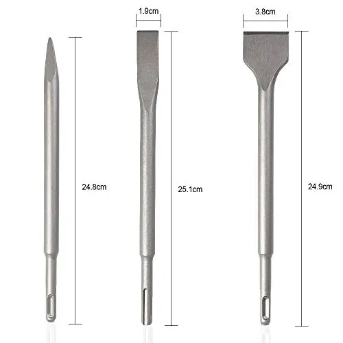 flintronic Scalpelli SDS-Plus 3pcs, Scalpello SDS Spatola #1 3Pcs+Scatola - immagine 2