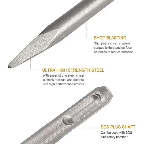 flintronic Scalpelli SDS-Plus 3pcs, Scalpello SDS Spatola #1 3Pcs+Scatola - immagine 3