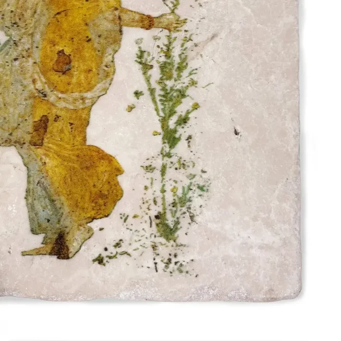Flora di Stabiae Piastrella in marmo Botticino - immagine 2