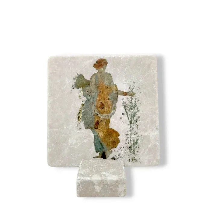 Flora di Stabie riggiola in marmo botticino - immagine 2