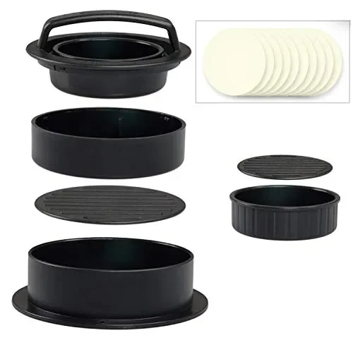 Flybiz Premium Pressa per Hamburger – Set 3 in 1 – Stampo Hamburger… - immagine 2