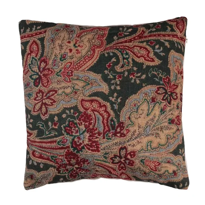 Fodera per Cuscino Decorativo Quadrato 40×40 cm in Tessuto Verde