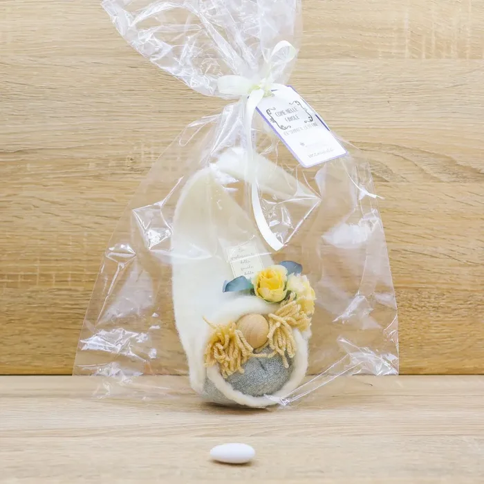 Folletto Celeste e Beige, Sali Profumati e Sacchetto con Rose Beccalli for Life - immagine 2