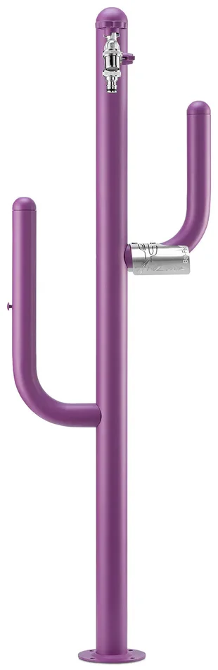 Fontana a Colonna Rubinetto Doppio in Ottone e Porta Tubo Arizona Belfer 42/ARZ Viola - immagine 2