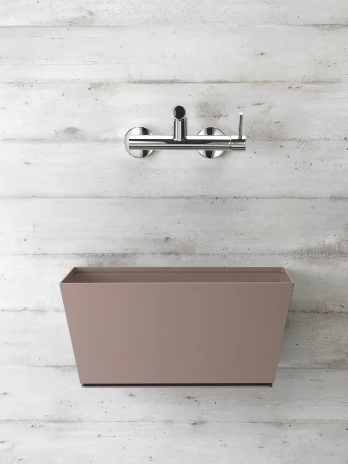 Fontana a Parete da Giardino con Miscelatore e Vasca Belfer 42/PRQM Tortora - immagine 2