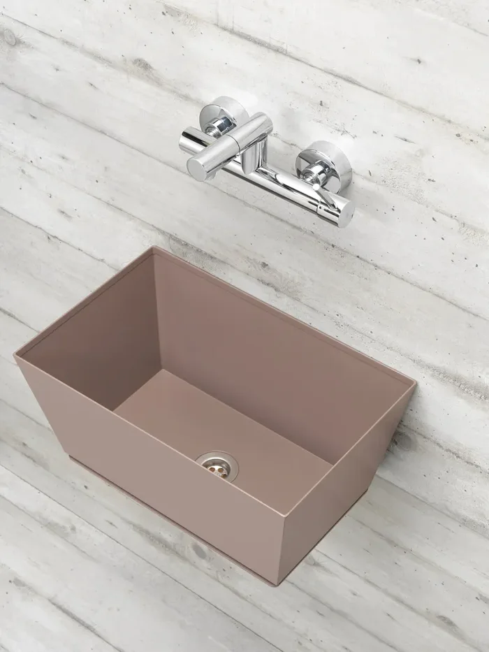 Fontana a Parete da Giardino con Miscelatore e Vasca Belfer 42/PRQM Tortora - immagine 3