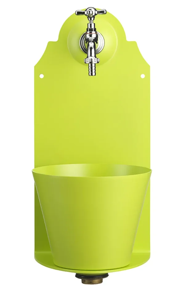 Fontana a Parete da Giardino con Rubinetto Belfer 42/PR Verde Acido - immagine 3