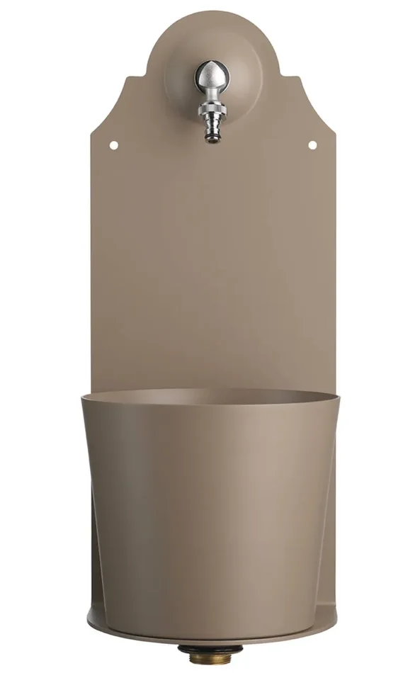 Fontana a Parete da Giardino con Rubinetto Belfer 42/PRX Tortora - immagine 2