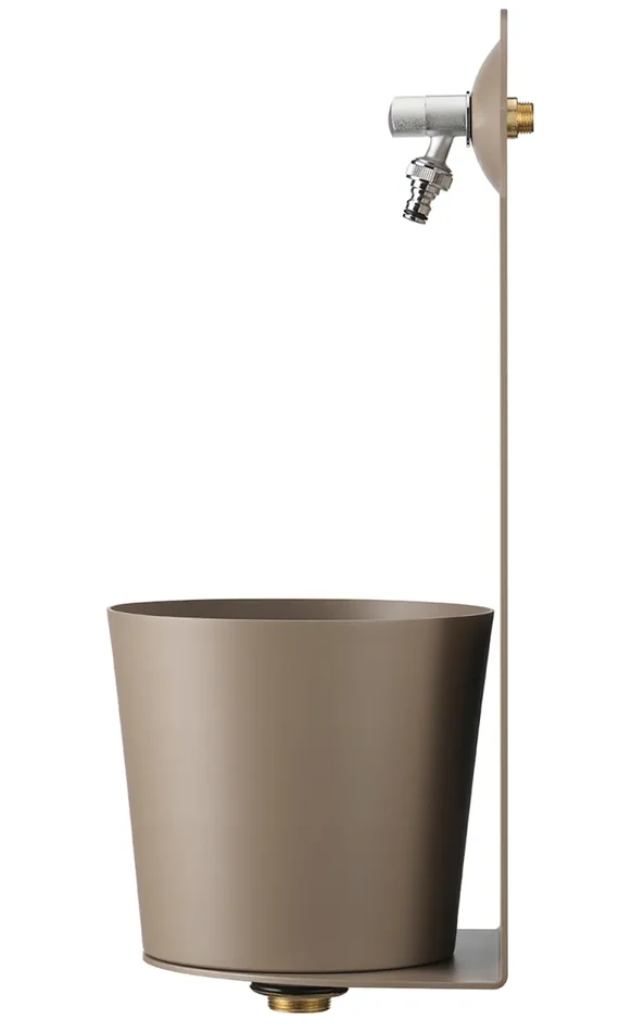 Fontana a Parete da Giardino con Rubinetto Belfer 42/PRX Tortora - immagine 3