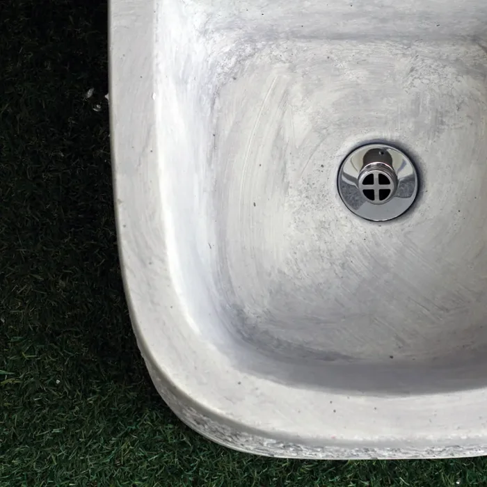 Fontana a Parete da Giardino Senza Rubinetto in Cemento Granulato di Marmo Agri Grigio Vendita calda online - immagine 3