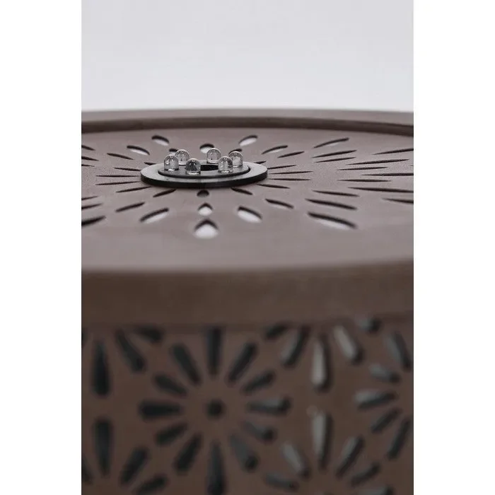 Fontana cilindrica con LED in metallo alta – Miki - immagine 2