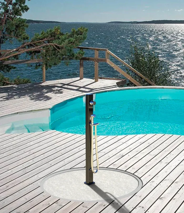 Fontana da Esterno con Miscelatore e Doccetta Quick Bianco Lucido Online ora