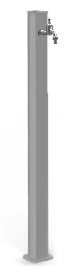 Fontana da Esterno con Rubinetto Portagomma Arkema Quick Alluminio Satinato Sconti - immagine 2