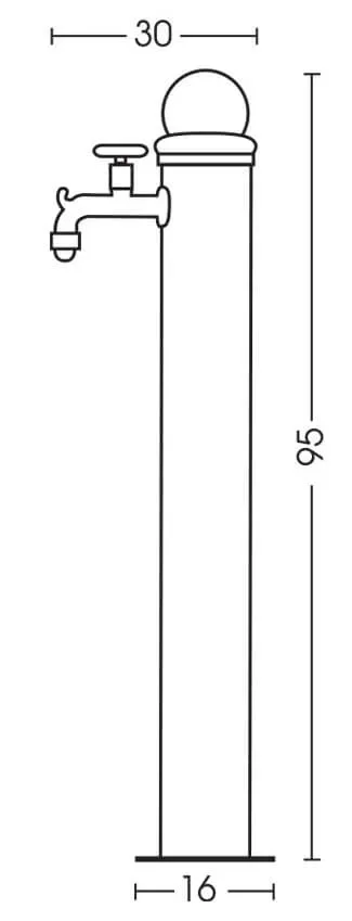 Fontana da Giardino con Doppio Rubinetto Belfer Idrante 42/ID Rosso Sconti - immagine 2