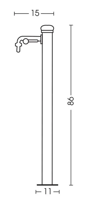 Fontana da Giardino con Rubinetto Belfer 42/SR Alluminio - immagine 3