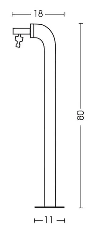 Fontana da Giardino con Rubinetto Belfer Periscopio 42/PSI Acciaio Inox - immagine 2