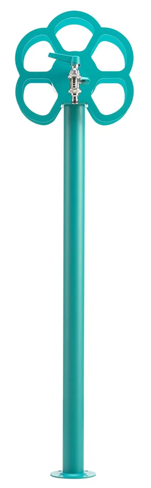 Fontana da Giardino con Rubinetto e Portatubo Integrato Belfer 42/SRF Turchese - immagine 2