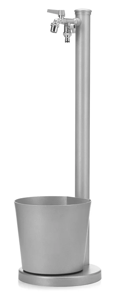 Fontana da Giardino con Rubinetto e Vaschetta Belfer 42/SRV Alluminio - immagine 3