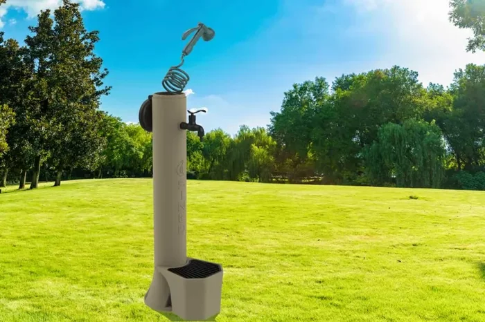 Fontana da Giardino con Rubinetto Secchiello e Tubo Flessibile a Scomparsa Sined Tritone Pro Tortora - immagine 2