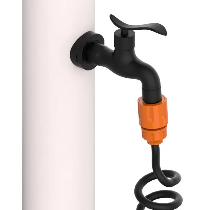 Fontana da Giardino in Alluminio Tubo 7,5 m e Pistola a Spruzzo con 8 Getti Sined Alu Bianco - immagine 2