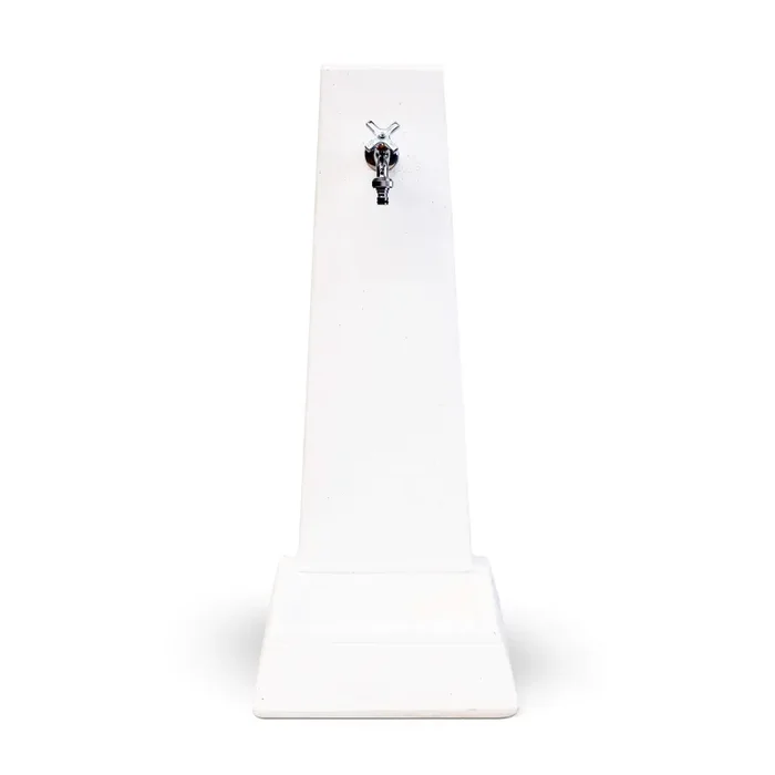 Fontana da Giardino Senza Rubinetto in Cemento Granulato di Marmo Oslo Bianco - immagine 3