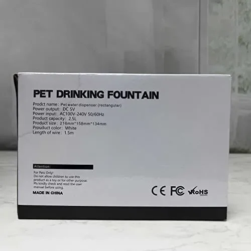 Fontana per Gatti,Fontanella per Gatti da Interno Ultra Silenziosa da 2,5 Litri con Luce LED Filtro a Carbone Attivo Ciotola per Acqua per Fontana per Gatti per Più Animali Domestici - immagine 3