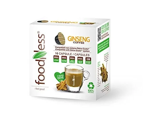 Foodness Capsula Caffè al Ginseng compatibile Dolcegusto – 5 Confezioni da…