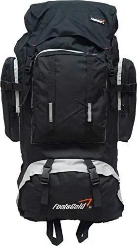 foolsGold Extra Grande Campeggio Escursionismo Zaino da Viaggio con Nero
