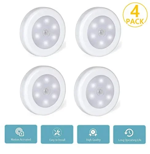 Foonii Set 4 pezzi Luce Notturna Sensore di Movimento con magnetica,… Vendita online