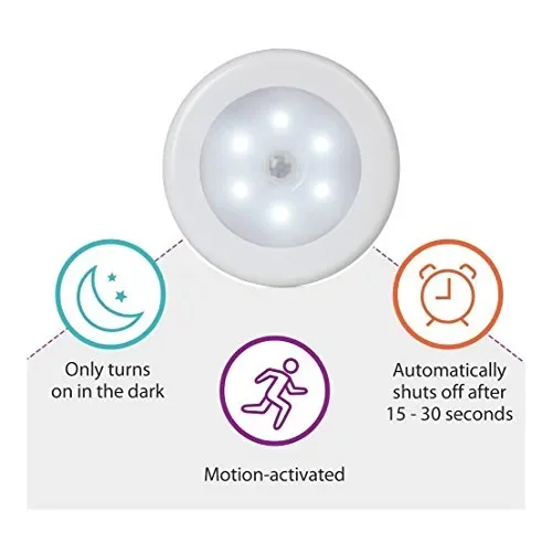 Foonii Set 4 pezzi Luce Notturna Sensore di Movimento con magnetica,… Vendita online - immagine 2