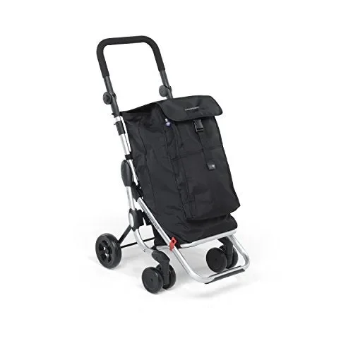 Foppapedretti Go Up Carrello Portaspesa, Capacità 38 Litri, Nero (Black)