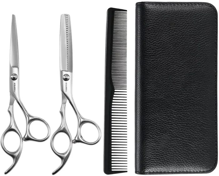 forbici in acciaio INOX forbici professionali da barbiere Haircut set con pettine e PU con custodia Moda