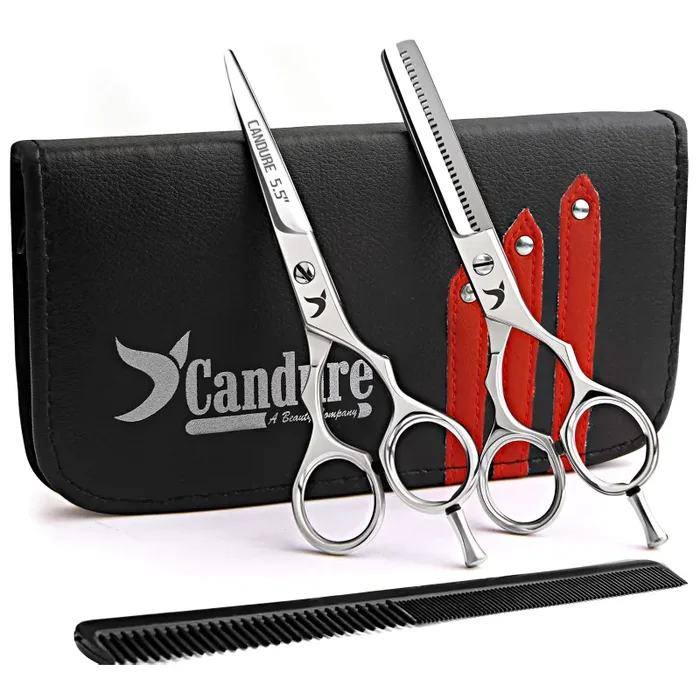 Forbici Parrucchiere Barbiere Parrucchiere, forbici sottili 5.5″, argento