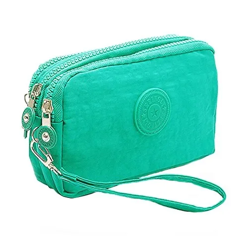 Forlady, Pochette multiuso con 3 scomparti, Taglia unica, Verde Scuro