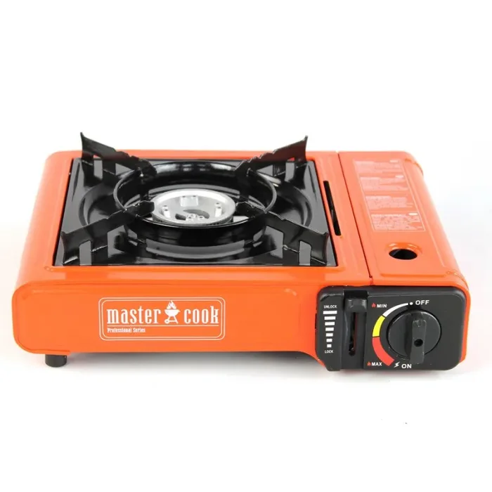 Fornello da Campeggio Portatile a Gas 34x26x8 cm Rosso - immagine 3