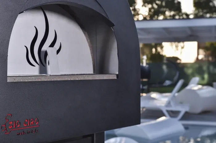 Forno a Legna da Esterno Cottura Diretta in Refrattario Zio Ciro Subito Cotto 100 Nero - immagine 3