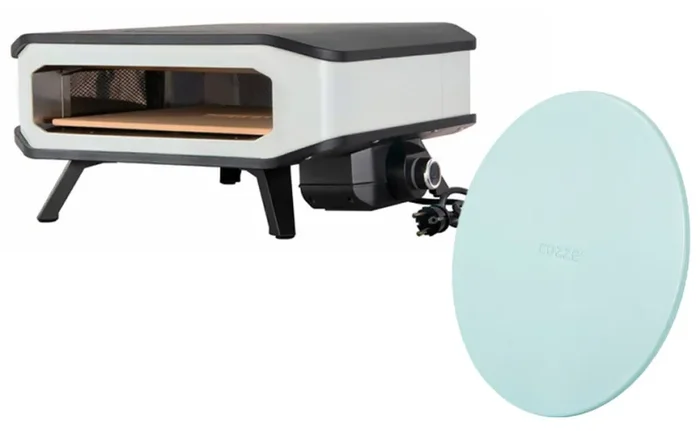 Forno per Pizza Elettrico 13′ 2200W 34×34 cm con Pietra Refrattaria e Tagliere in Nylon