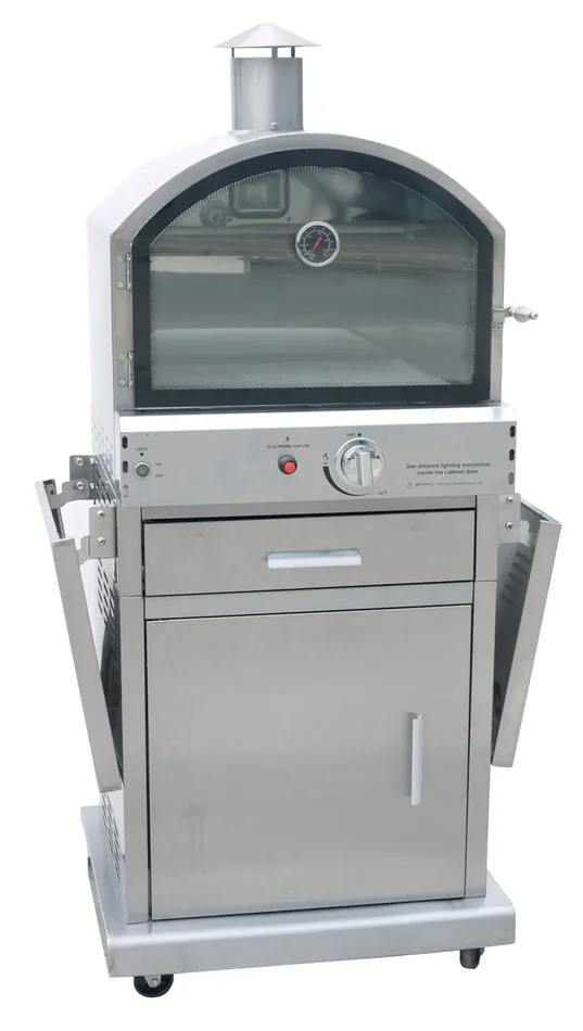 Forno Pizza e Barbecue a Gas GPL da Esterno con Ripiani in Acciaio Kraus Crono - immagine 2