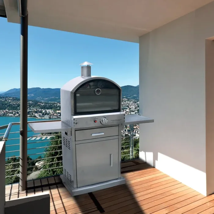 Forno Pizza e Barbecue a Gas GPL da Esterno con Ripiani in Acciaio Kraus Crono - immagine 3