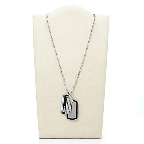 Fossil Catena con Pendente da Uomo in Acciaio Inossidabile - immagine 2